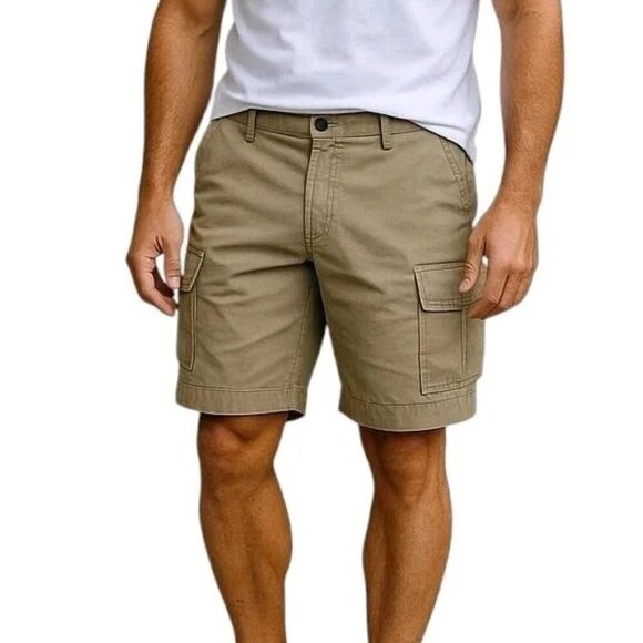 Dockers Cargo Shorts Men Size 32 34 Waist Khaki Pockets Summer Casual Cotton - Picture 1 of 11